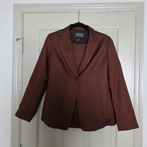 Lafayette 148 Red Metallic Pantsuit Like New